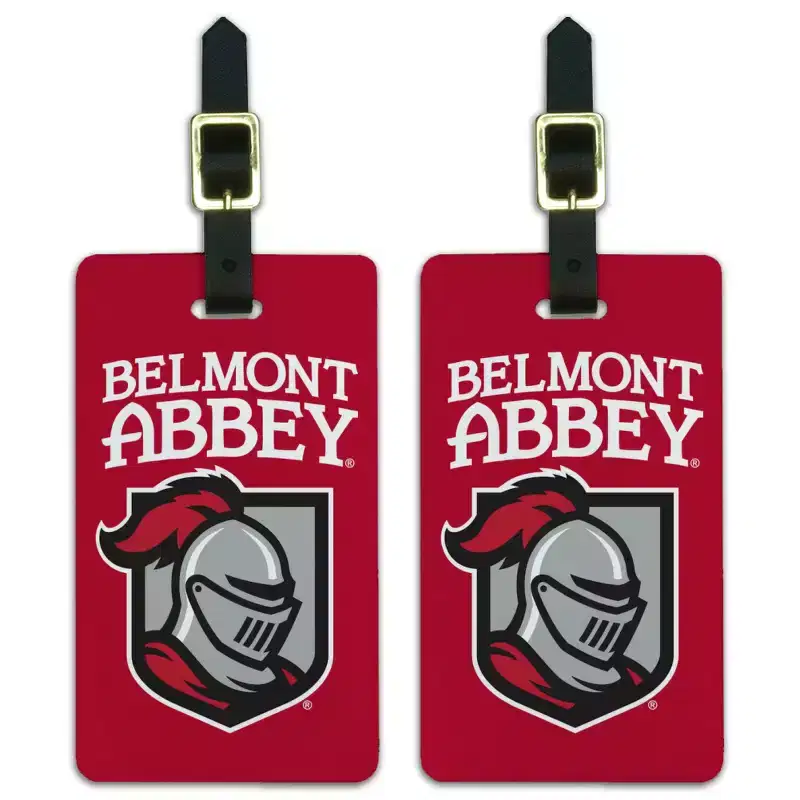 Belmont Abbey College Primary Logo Luggage ID Tags Suitcase CarryOn Cards Set of 2