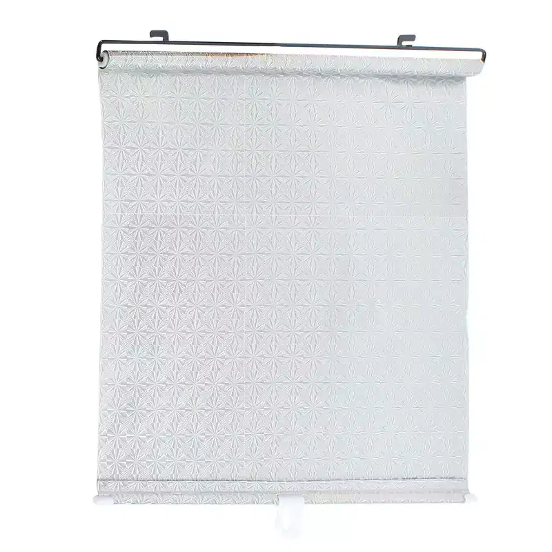 Unique Bargains Car Auto Front Window Retractable Sun Shade Guard Protector 51.1 x 19.7 Silver Tone 1 Pc