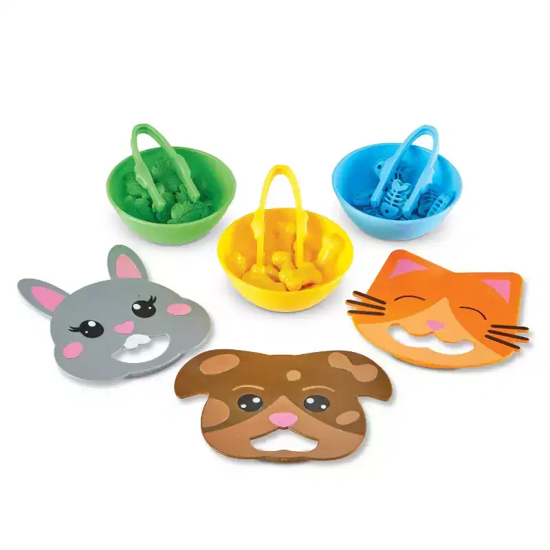 Learning Resources Fine Motor Feeding Friends: 39-Piece Baby & Toddler Educational Toy Set for Skill Development