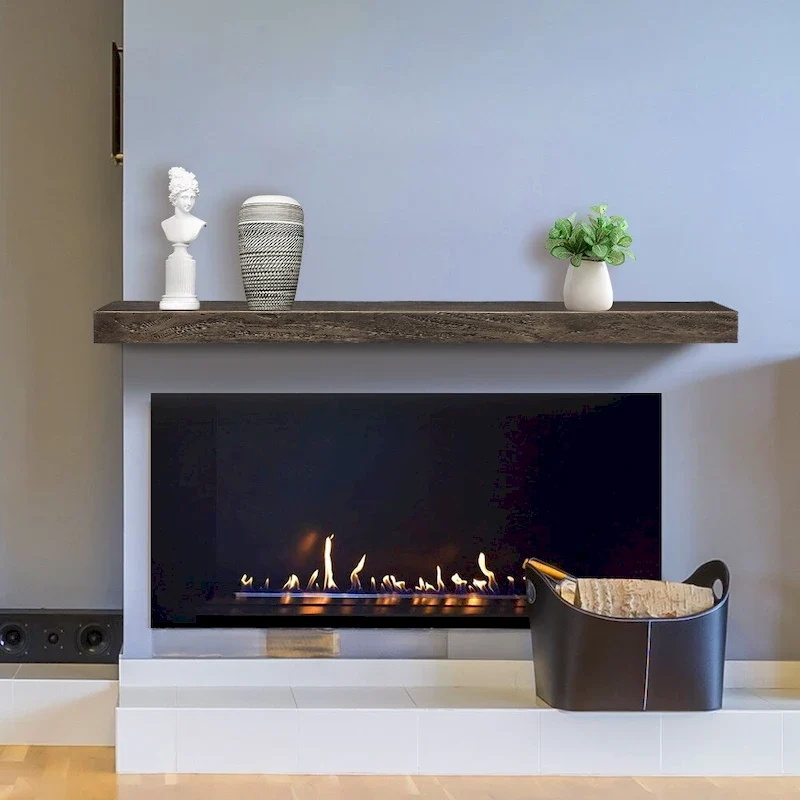 60-In Fireplace Mantel Shelf Wall Mounted - Farmhouse Floating Shelves