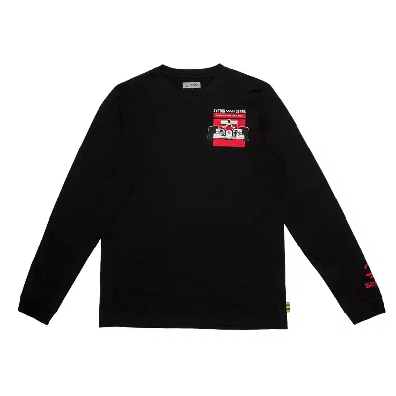 Ayrton Senna F1 3X World Champion Long Sleeve T-Shirt
