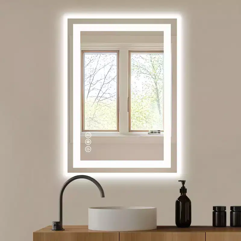 3-Mode LED Bathroom Mirror: Anti-fog, Dual Light