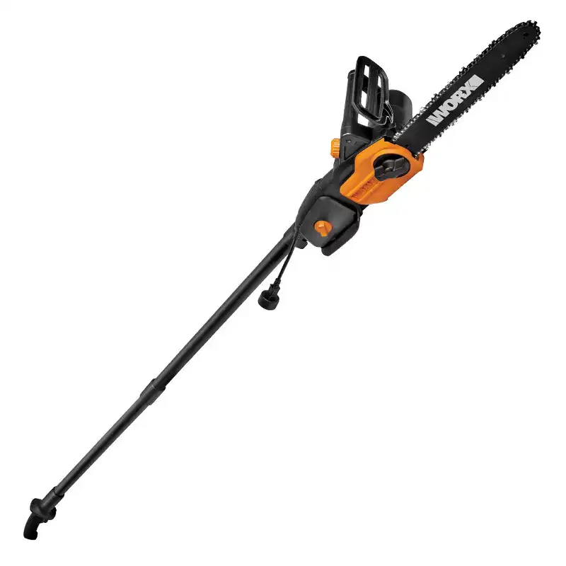 Worx WG311 10 2 in 1 Electric Chainsaw and Pole Saw Attachment with Auto-Tension, Rotating Handle and Safety Chain Brake