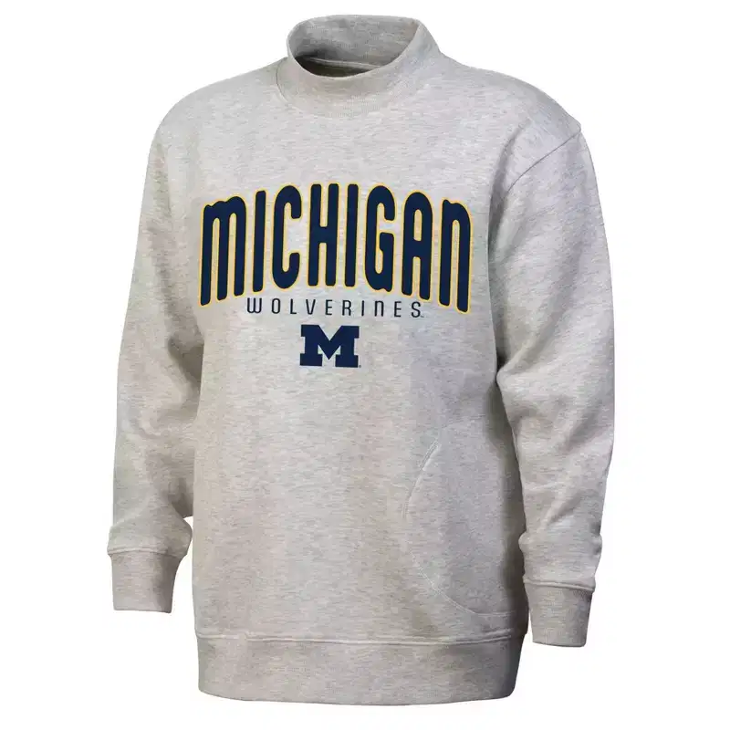 NCAA Michigan Wolverines Women's Mock Neck Sweatshirt