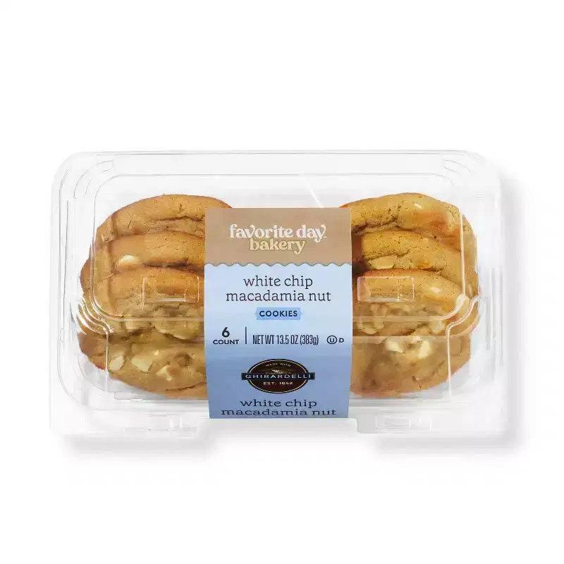 White Chip Macadamia Cookies with Ghirardelli - 6ct/13.5oz - Favorite Day™