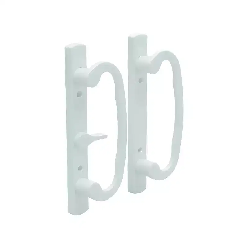 Brixwell 13-245w Patio Door Handle Offset Latch White Finish,8 1/2 height