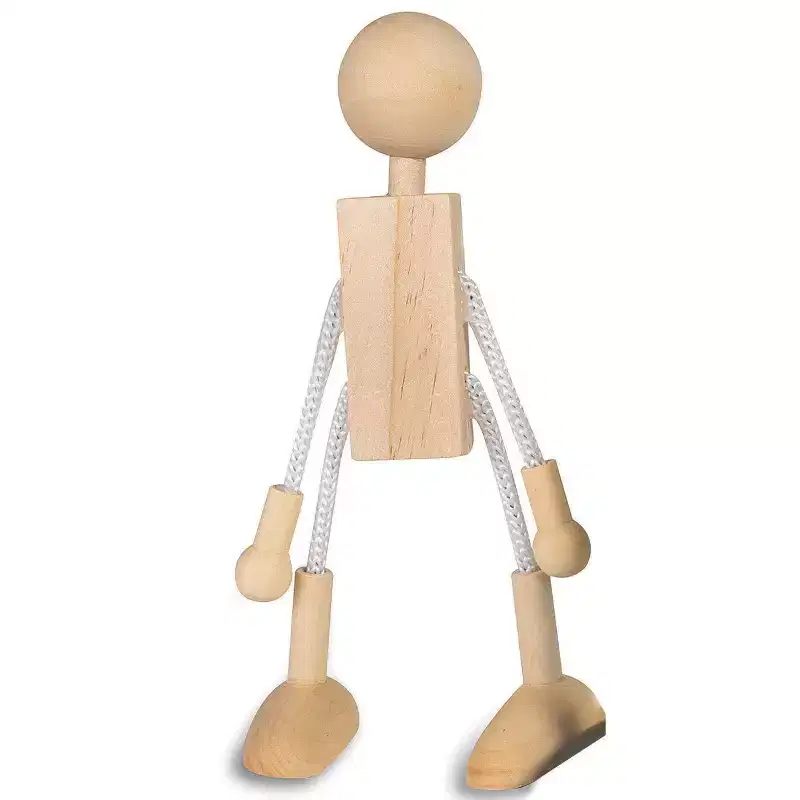 Unfinished Posable Wood Dolls (Pack of 6)