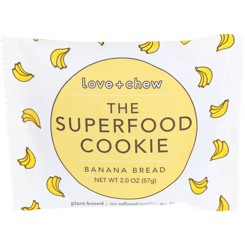 Love Chew Cookie Banana Bread - Case of 12 - 2 OZ