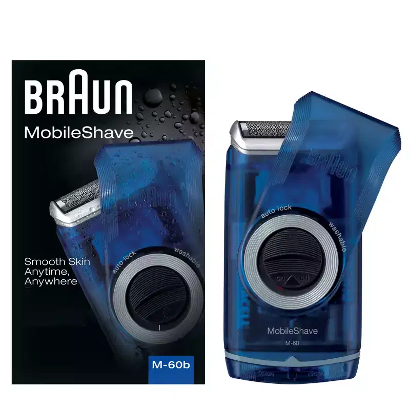 Braun Men's Mobile Electric Razor Compact Travel Shaver - M60b