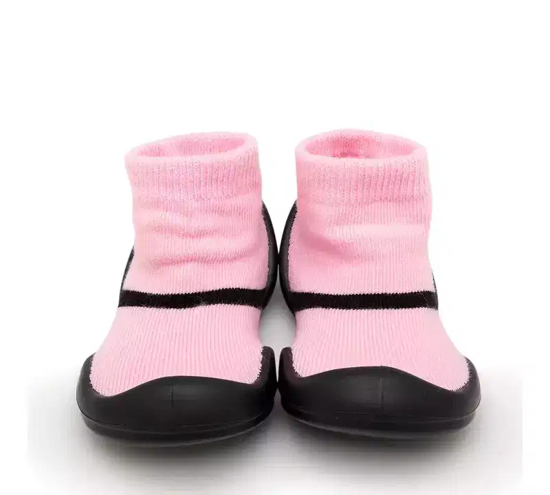 Komuello Baby Girl First Walk Sock Shoes Mary Jane Pink