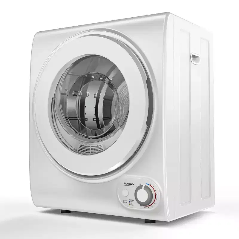 ROVSUN 110V Portable Clothes Dryer, Laundry Front Load Tumble Dryer Machine with Stainless Steel Tub & Simple Control Knob for Apartment, Dorm, 850W