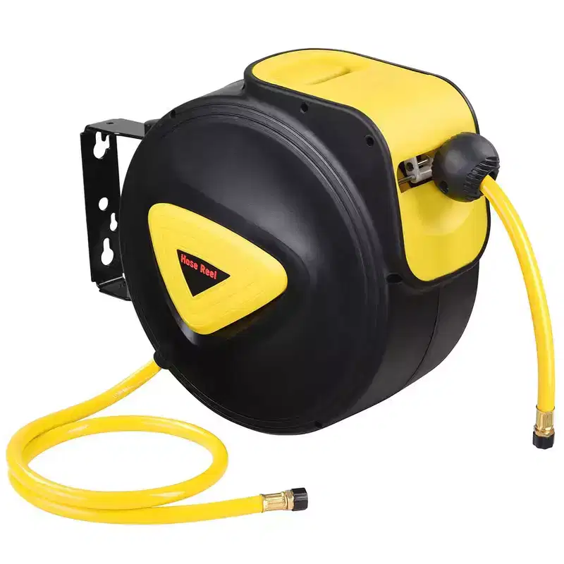 Yescom 5/16 x 33 ft Retractable Air Hose Reel Auto Rewind Ceiling / Wall Mount 180 Swivel Air Compressor