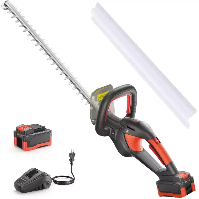 20V Cordless Hedge Trimmer 20.5 in Dual-Action Blade 4.0Ah Battery 180 Degree Rotating Handle