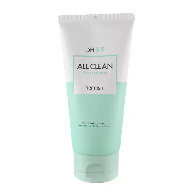 Heimish All Clean Green Foam pH 5.5 (5.29 oz) - Balance your skins natural rhythm with a gentle, pH-perfect clean
