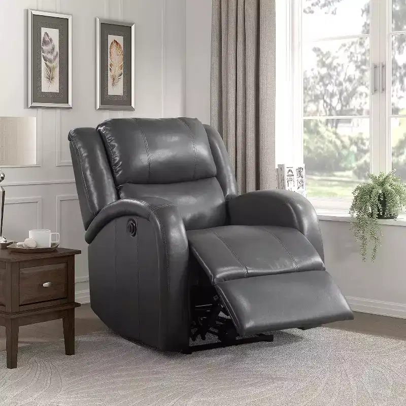 Electric Recliner Chair Dual OKIN Motor Rocking And 240 Degree Swivel Single Sofa Seat Infinite Position,Head Rest With Power Function