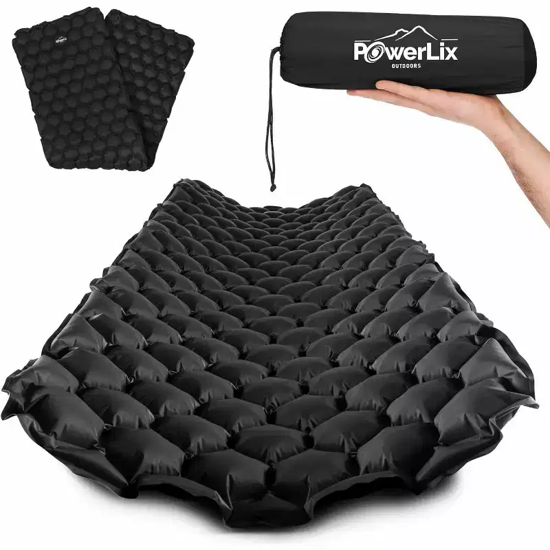 PowerLix Ultralight Sleeping Pad with Inflating Bag, Compact Hiking & Camping Mat