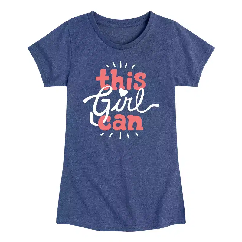 Girls' - Instant Message - This Girl Can Fitted Short Sleeve Graphic T-Shirt
