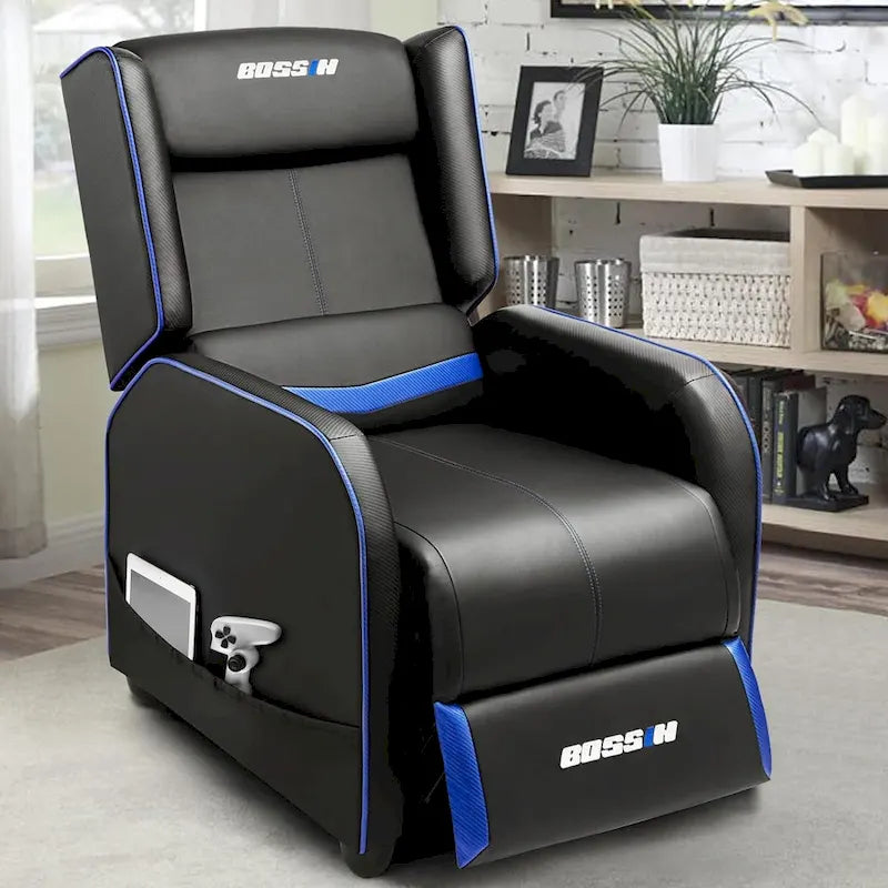 PU Leather Ergonomic Gaming Single Recliner Sofa for Living Room