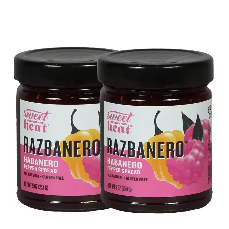 Chili Dawg's Foods of Fire 9 oz Gluen Free Razbanero Pepper Spread - Pack of 2
