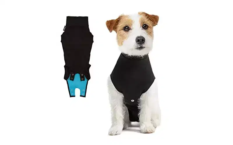 Suitical Recovery Suit for Dogs with Click Up System - Black