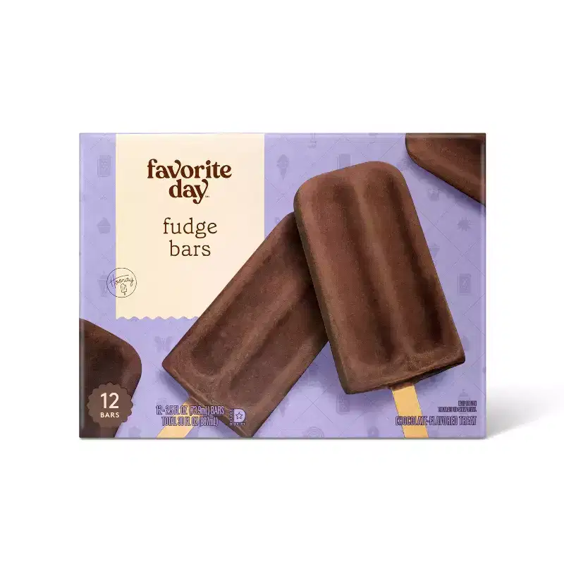 Frozen Fat Free Fudge Bars - 12pk/ 30 fl oz - Favorite Day™