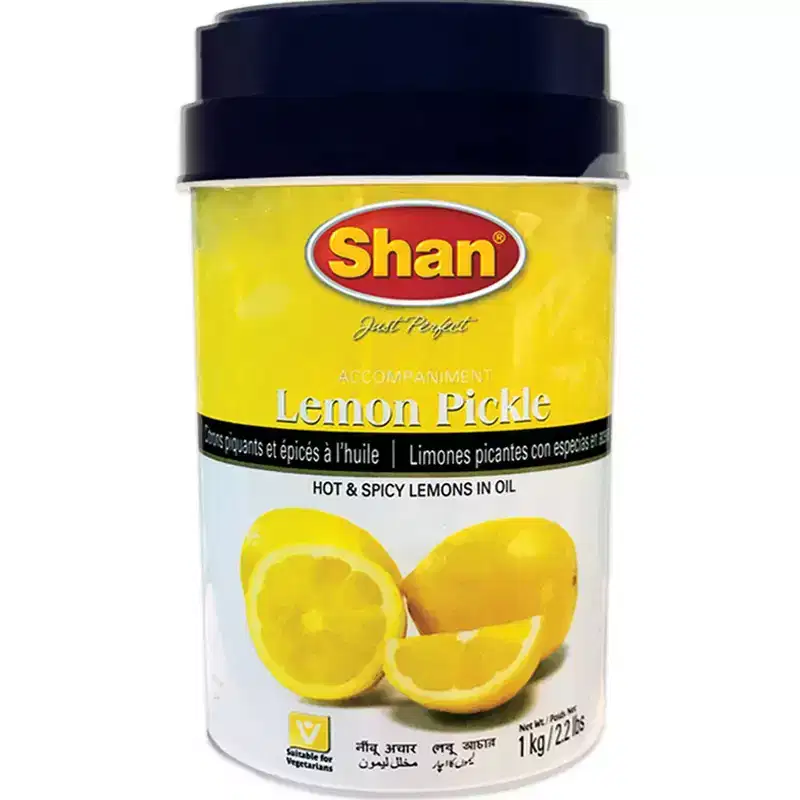 Shan - Lemon Pickle 35.27 oz (1000g) - Hot & Spicy Lemons in Oil - Rich Blends of Spices