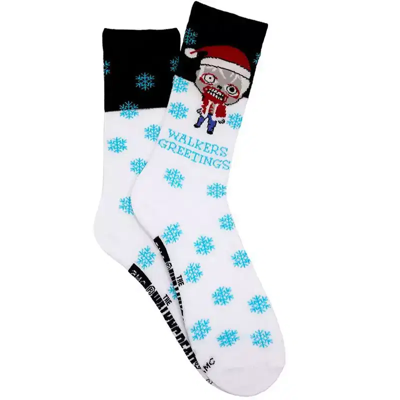 The Walking Dead Walkers Greetings Holiday Crew Socks