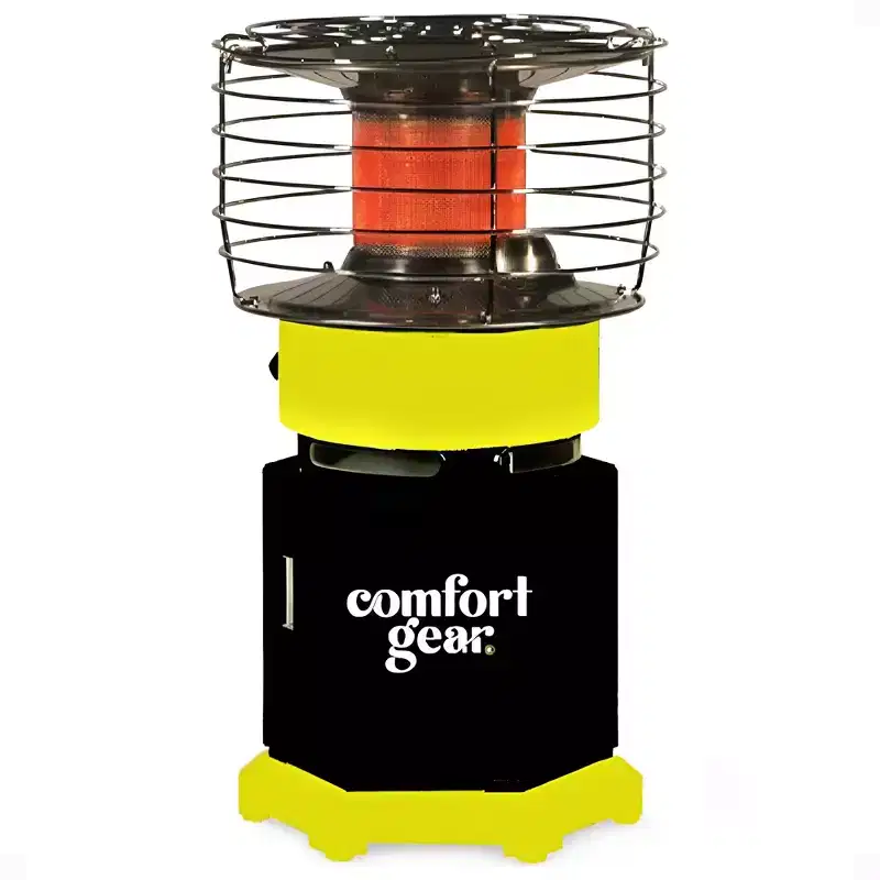 Comfort Gear Portable 360-Degree Propane Heater for Indoor/Outdoor Use, 7,500-10,000 BTU, Ideal for Patio, Garage, Camping, Tent, 1 Pound LP Tank