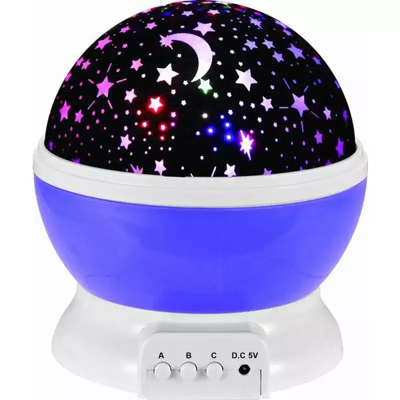 JuzToys Night Light Projection Lamp, Starry Skies, Purple