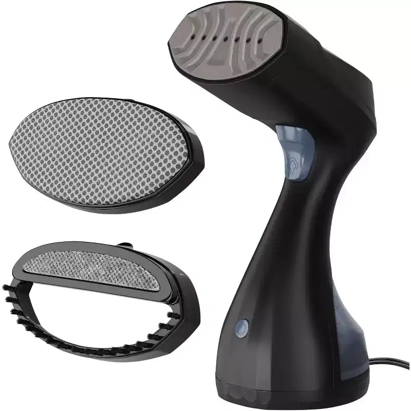 Eurolux Portable Handheld Garment Steamer, 1600W, 30s Heat-Up, Detachable Tank, Black