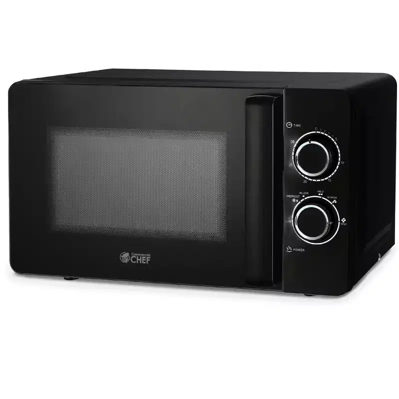 Commercial CHEF Small Microwave 0.7 Cu. Ft. Countertop Microwave with Mechanical Contro