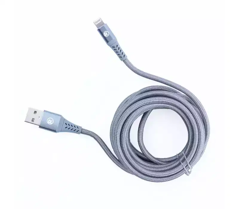 RadioShack Type-C to Lightning Cable, MFi Certified, 10ft Braided, 30W Fast Charge, Durable & Flexible for Smartphones and Tablets