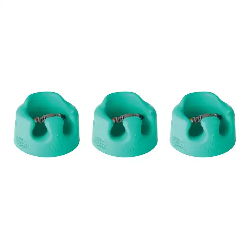 Bumbo Infant Floor Seat Baby Sit Up Chair with Adjustable Safety Harness, 3 Pack