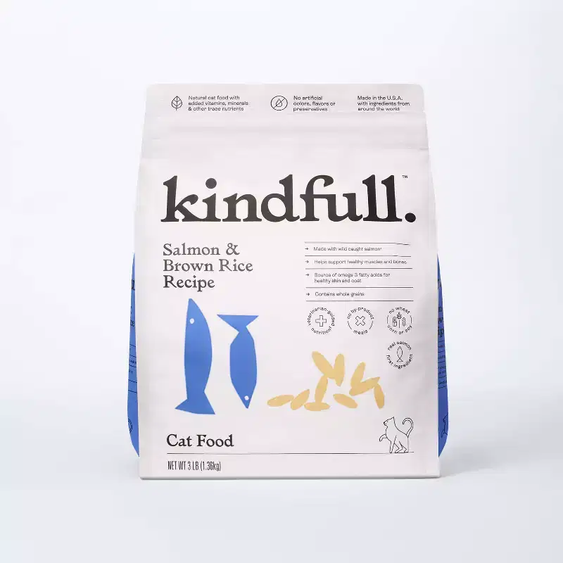 Salmon and Brown Rice Recipe Flavor Dry Cat Food - Kindfull