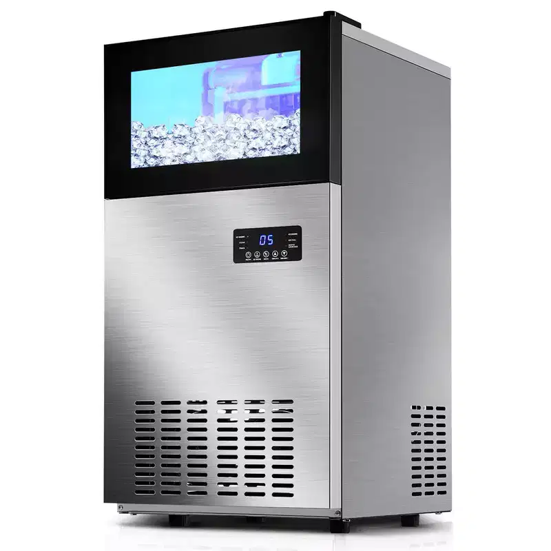 Tylza Built-in or Freestanding Ice Maker Undercounter, Household & Commercial 160Lbs/24H Stainless Steel