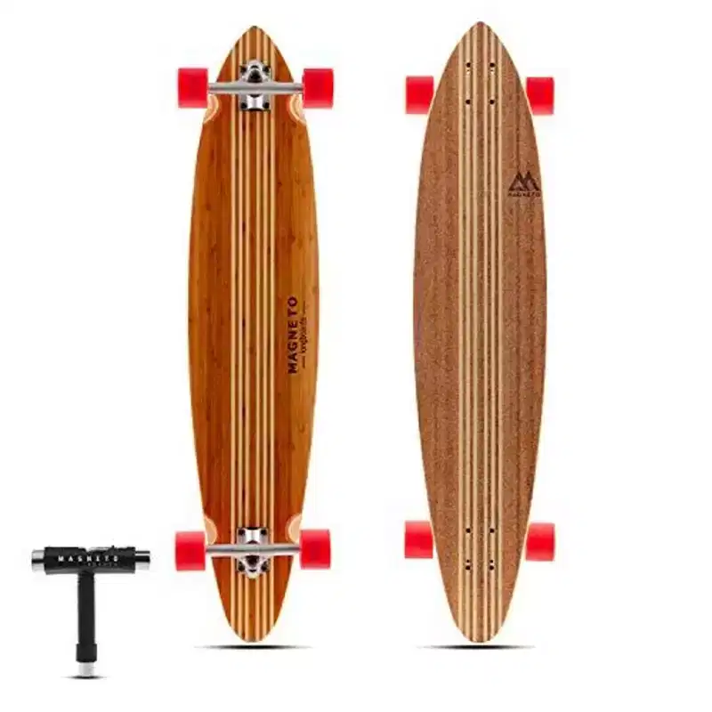 Magneto Hana Longboard Skateboard | 42 x 9 | Bamboo with Hard Maple Core | Carving & Dancing | Free Skate Tool | Pintail