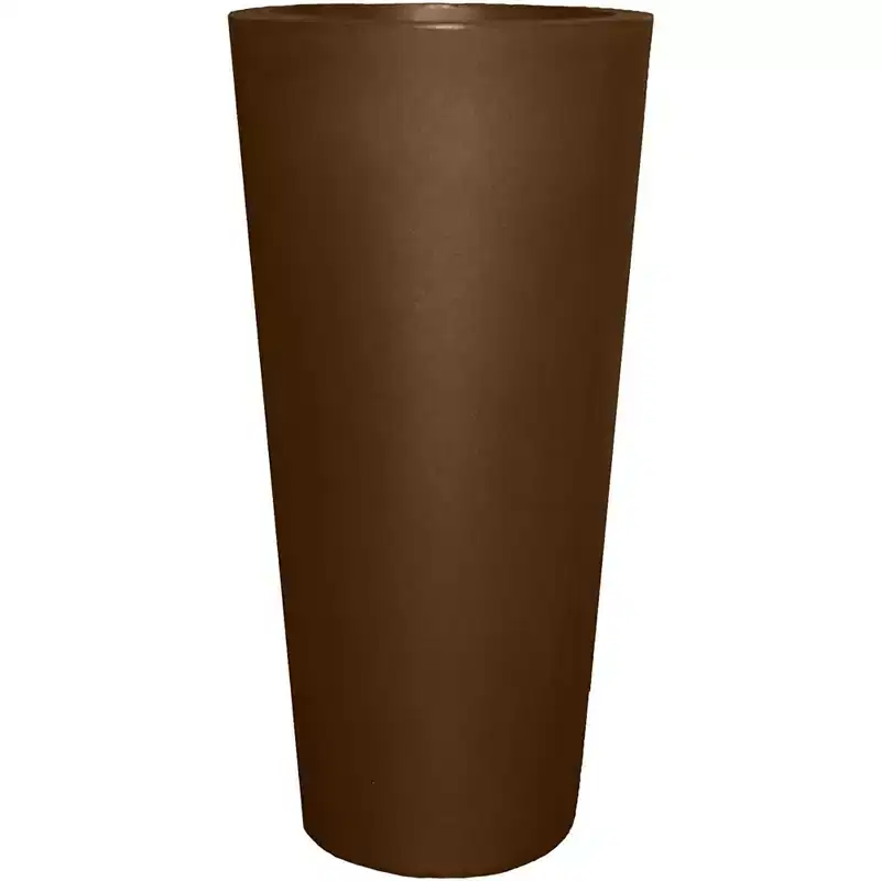 Tusco Products Cosmopolitan Round Garden Planter, Espresso, 20in
