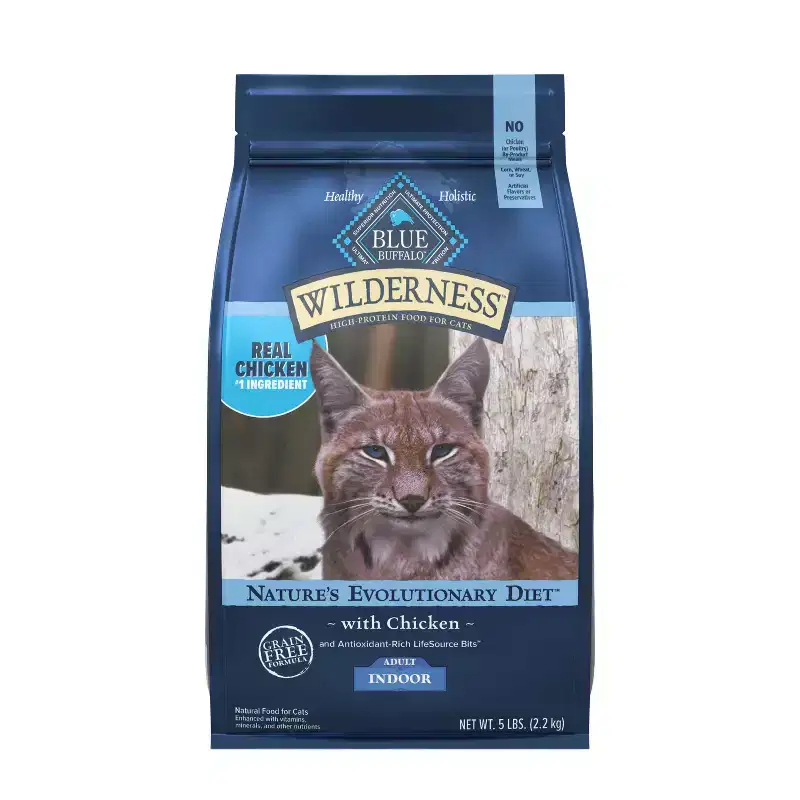 Blue Buffalo Wilderness Adult Dry Cat Food with Chicken & Lifesource Bits - 5lbs