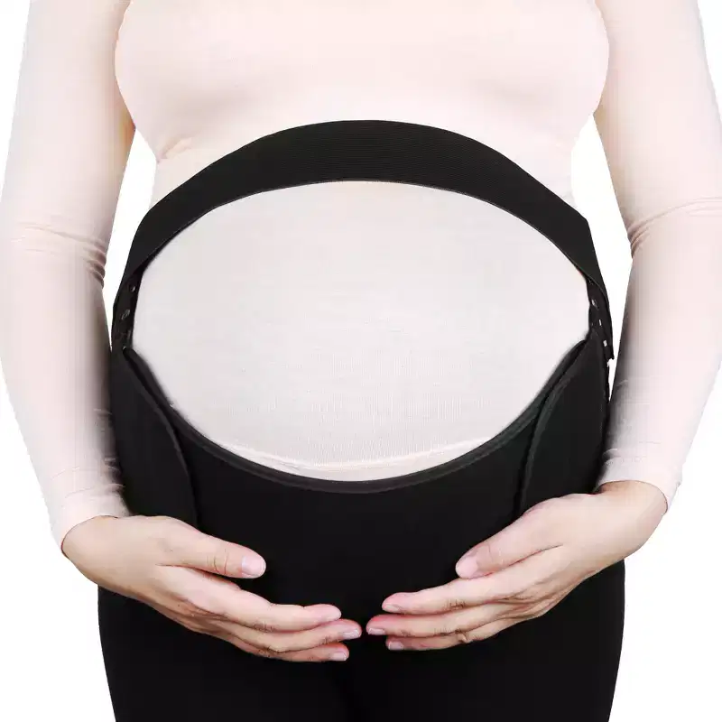 Unique Bargains Maternity Antepartum Belt Pregnant Women Abdominal Support Waist Belly Band Back Brace Black M 1 Pc