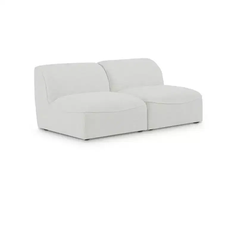 Meridian Furniture,Miramar Durable Linen Textured Modular Sofa