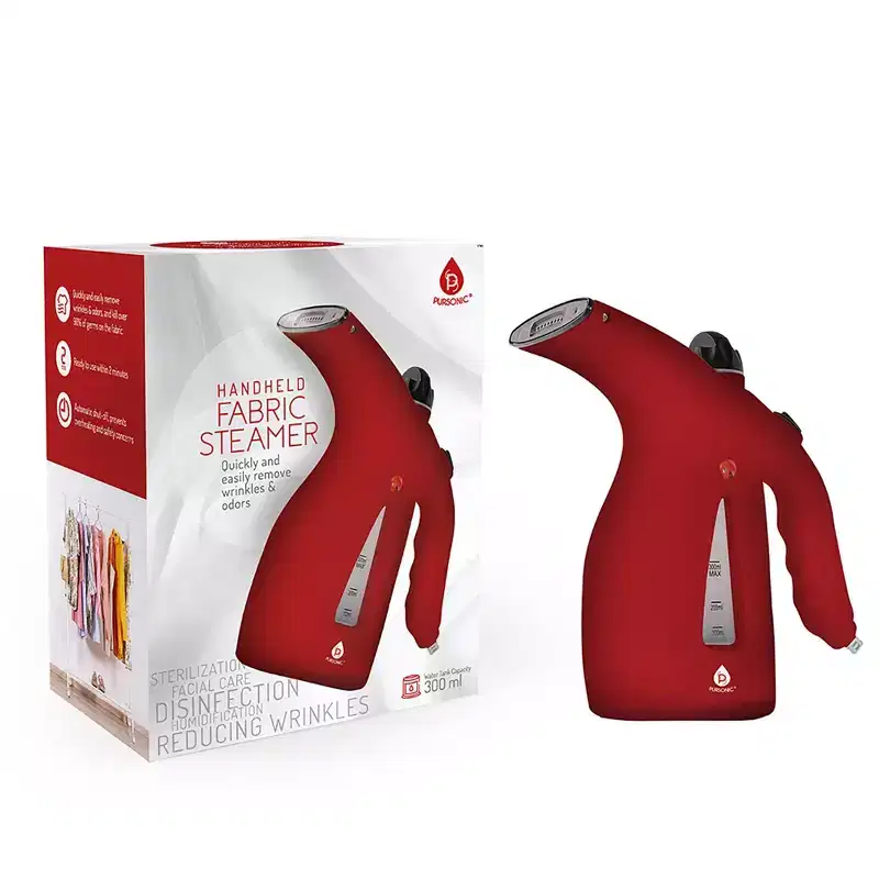 Pursonic 300ml Handheld Fabric Fast 2 Minute Heat-up Powerful Travel Clothes Garment Steamer