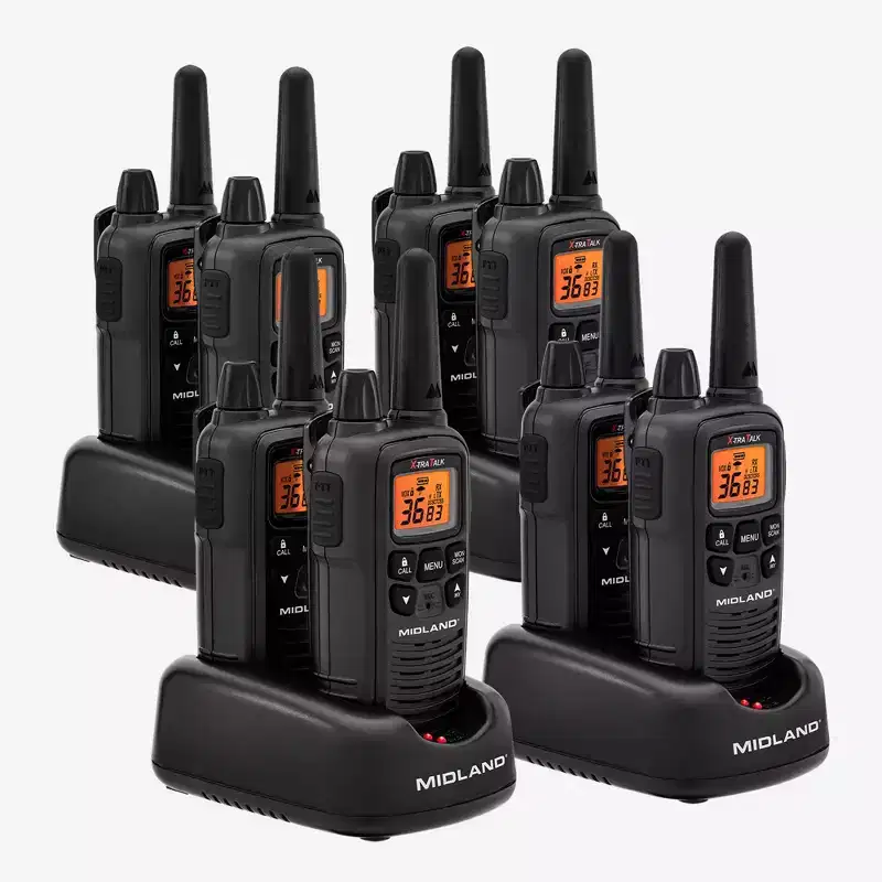 Midland LXT600 FRS License Free Two-Way Radio 8-Pack Bundle - LXT600BBX4