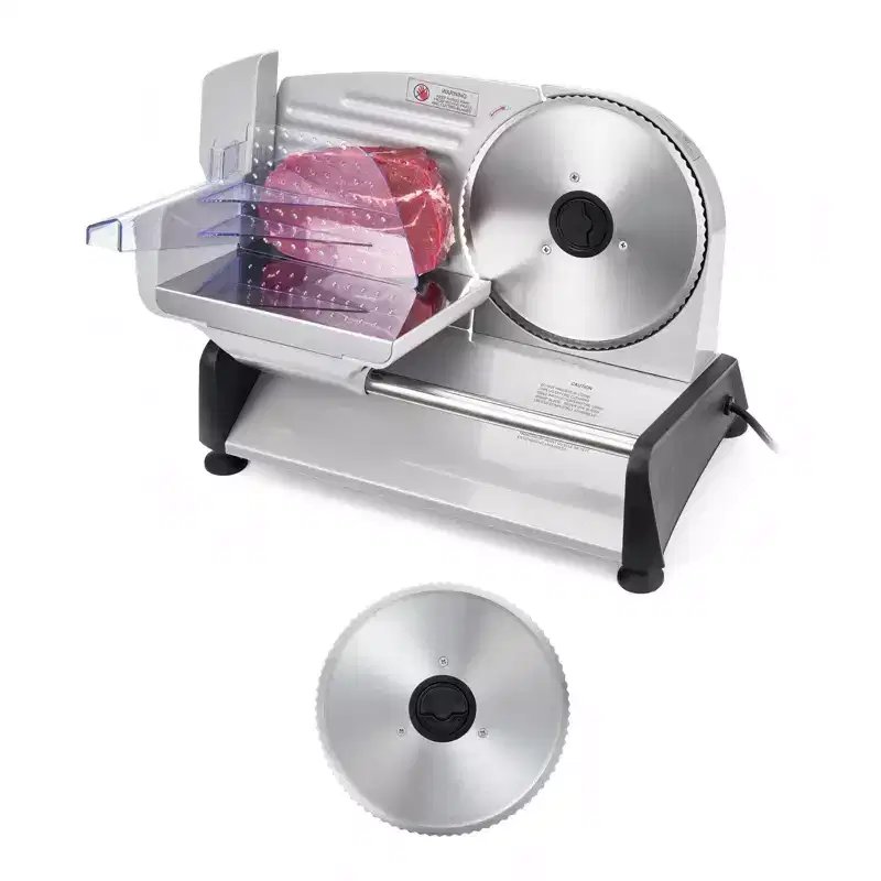 Electric Meat and Deli Food Slicer 7.5 Inch Stainless Steel Blade 200W Adjustable Thickness for Home Use