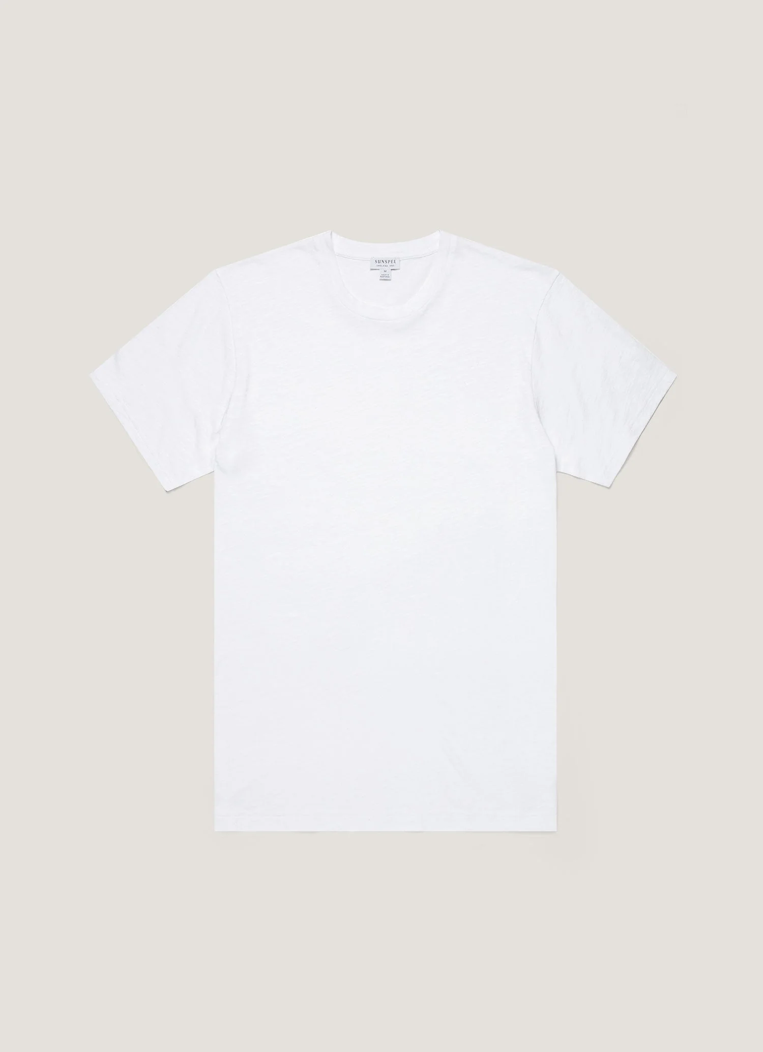 Men's Cotton Linen T-shirt in White