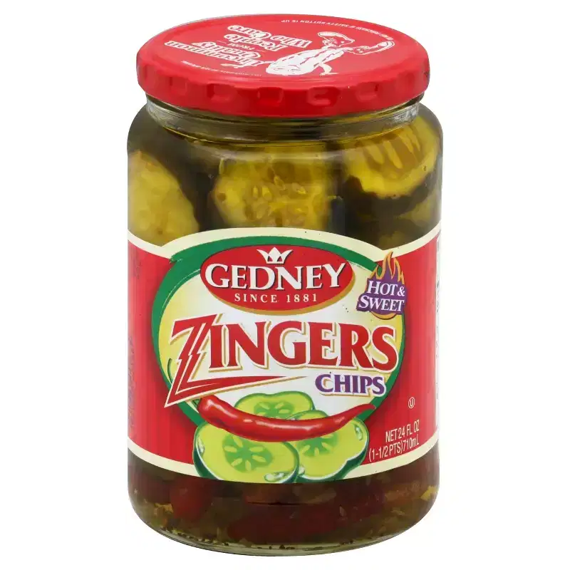 Gedney Pickles Hot & Sweet Zinger Chips - 24 fl oz