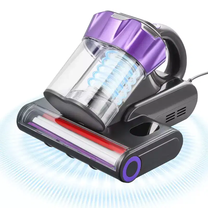 Mattress Vacuum Cleaner 550W Handheld Bed Vacuum with 18Kpa Suction HEPA Filter UV-C Light Heating for Dust Mites Allergens Bed Sofa
