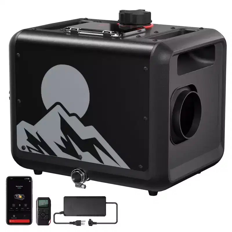 Hcalory Portable 5KW-8KW Diesel Air Heater 7.5L Tank with App Control & Altitude Mod & CO Alarm Wireless Temperature Sensing for Car RV Truck