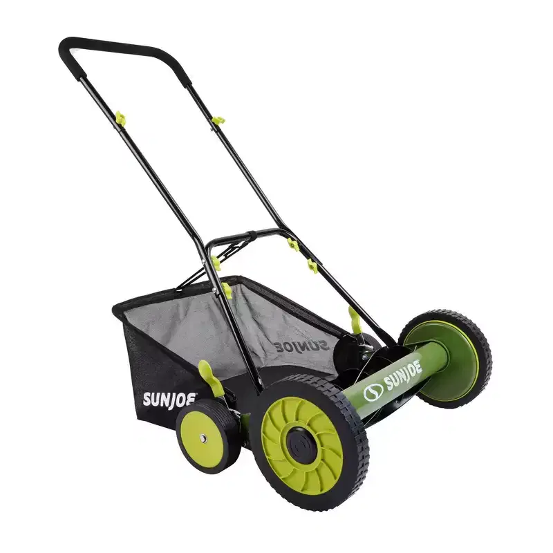 Sun Joe Manual Reel 18 Push Behind Lawn Mower with Grass Catcher, SUJ-MJ501M