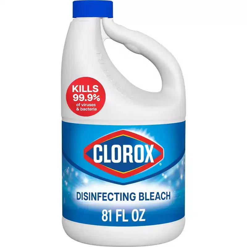 Clorox Unscented Disinfecting Liquid Bleach - 81 fl oz: Phosphate-Free, Recommended for Washing Machine