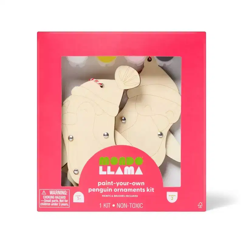 Christmas Craft 2ct Penguin Ornaments Painting Activity Kit - Mondo Llama™